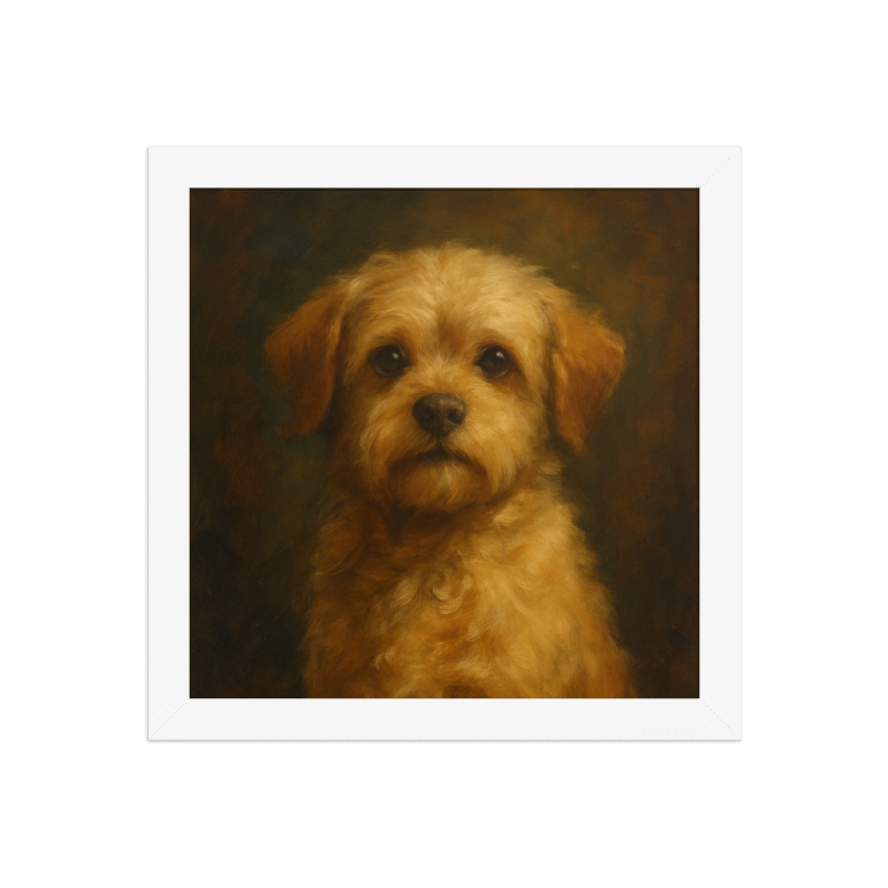 Custom Pet Memorial Portrait – Framed Tribute