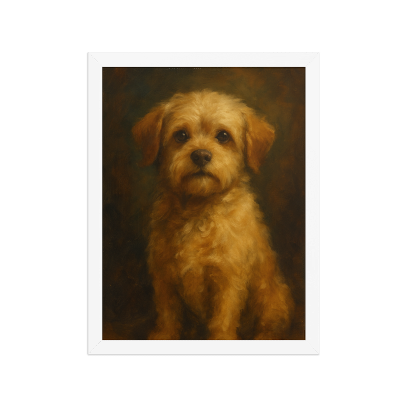 Custom Pet Memorial Portrait – Framed Tribute