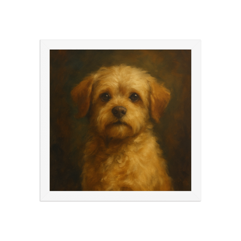 Custom Pet Memorial Portrait – Framed Tribute