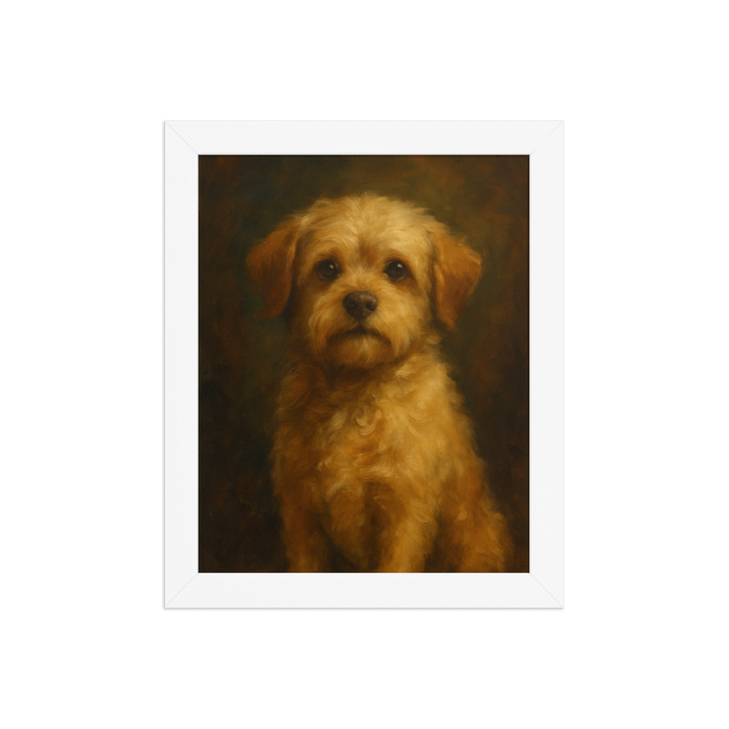 Custom Pet Memorial Portrait – Framed Tribute